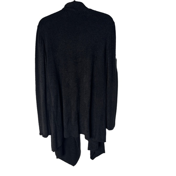Barefoot Dreams Bamboo Chic Lite Island Wrap Cardigan Sweater Black L/XL - Picture 4 of 13